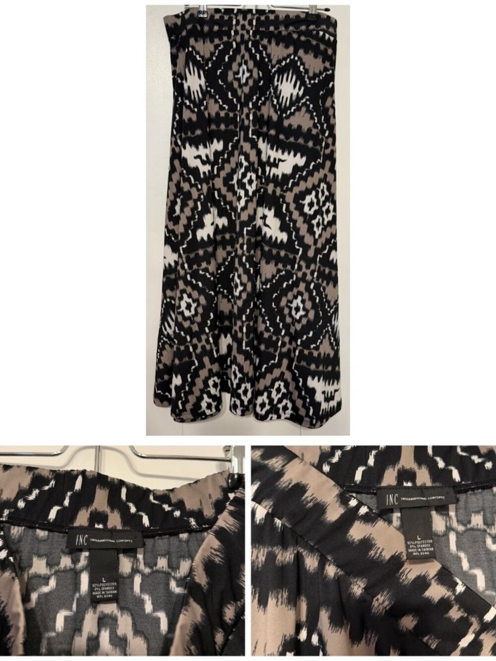 INC International Concepts Printed Maxi Skirt — Size Large